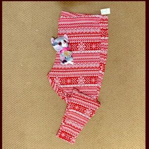NWT Maurices Red/White Print Leggings in Size 3!